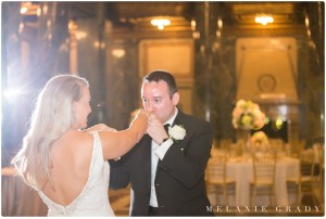 Carnegie Museum of Natural History Wedding in Pittsburgh, Pennsylvania. Tall floral centerpieces, gold chairs, Nashville wedding photographer