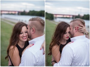 the best nashville engagement photographer, Melanie Grady nashville wedding photographer, downtown nashville engagement photography, she said yes, red skirt, red lips, red and black engagement session, rooftop bar