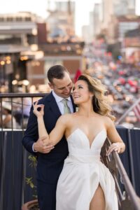 Acme feed and seed on broadway is the best venue for a Downtown Nashville wedding with a view of all of the city action.