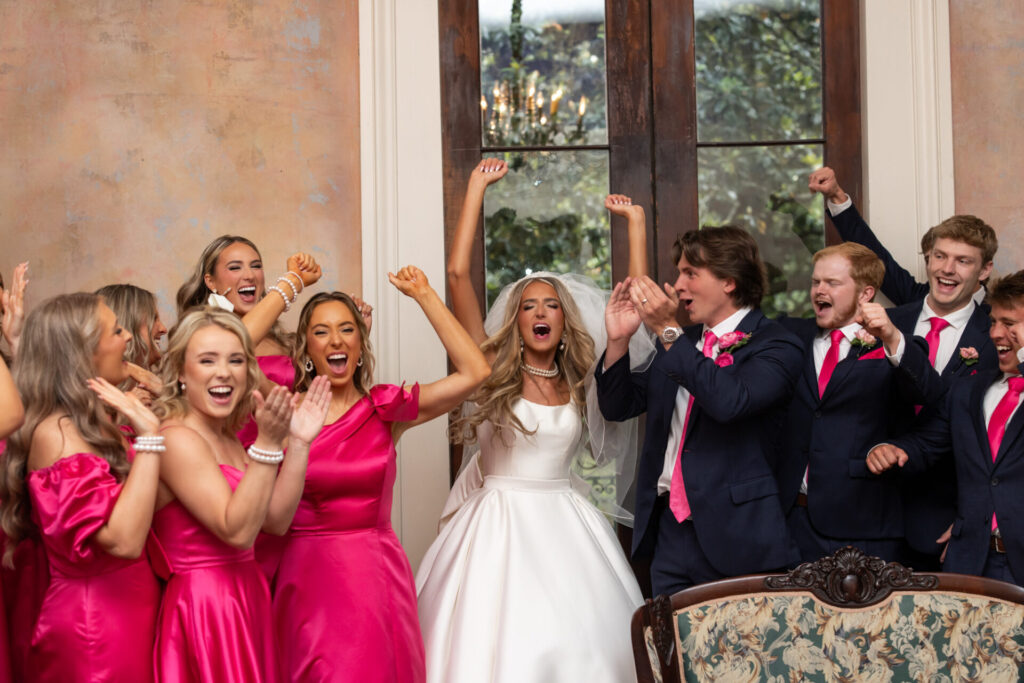 celebrating the moment after saying 'i do'