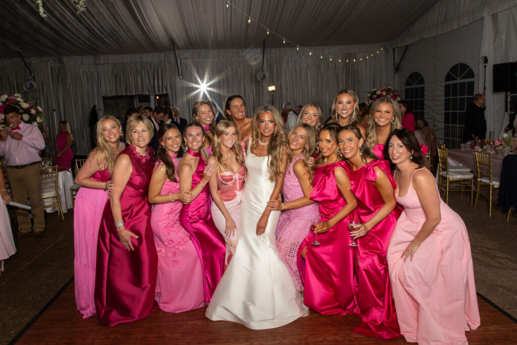 Bride and her sorority sisters from the University of Tennessee